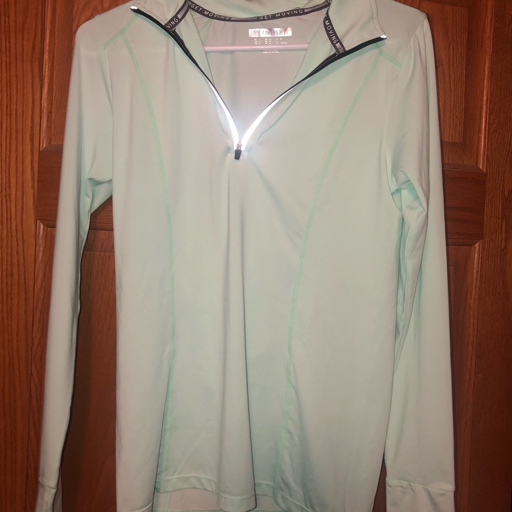 Forever 21 quarter reflective athletic zip up